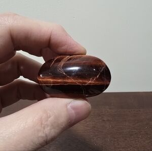 Red Tigers Eye Crystal Palmstone #D